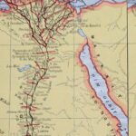carte ancienne Égypte, planche originale années 1930