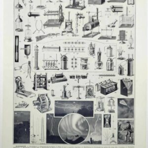 planche ancienne électricité, illustration scientifique années 1930