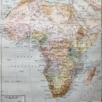 carte vintage de l’afrique et faune, flore et peuples (1897)