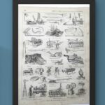 2 planches agriculture, machines et outils traditionnels (1897)