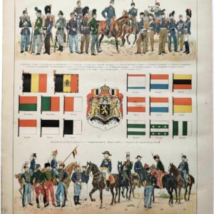 belgique, le cœur de l’europe, planche originale de 1897
