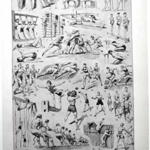 les pratiques sportives illustrées en 1948, 6 planches originales