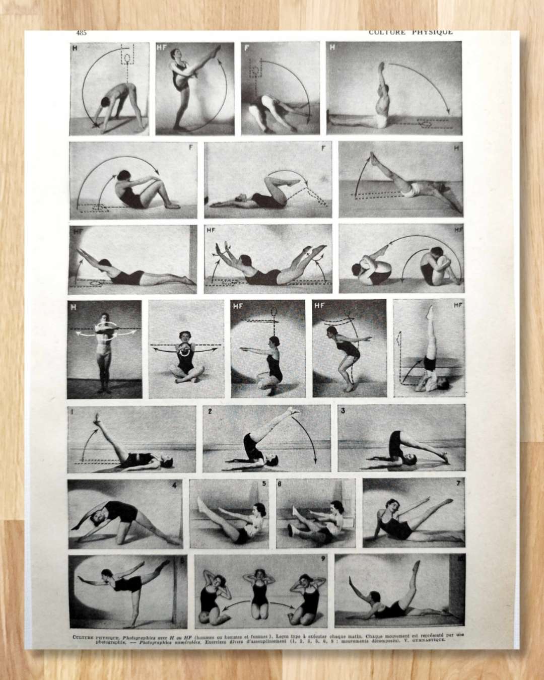les pratiques sportives illustrées en 1948, 6 planches originales