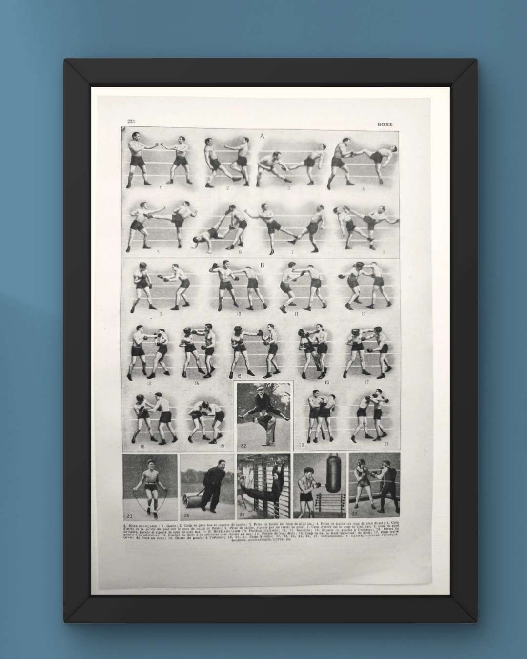 les pratiques sportives illustrées en 1948, 6 planches originales