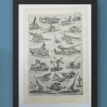 planche historique d’artillerie, illustrations noir et blanc vers 1948