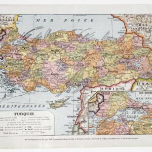 turquie carte économique 1939, anatolie cappadoce, détroits bosphore
