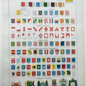 l'art du blason : une planche encyclopédique de 1948