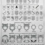 l'art du blason : une planche encyclopédique de 1948