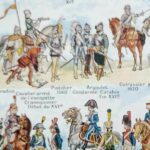 cavalerie française, évolution historique, planche originale 1948