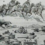 cavalerie française, évolution historique, planche originale 1948