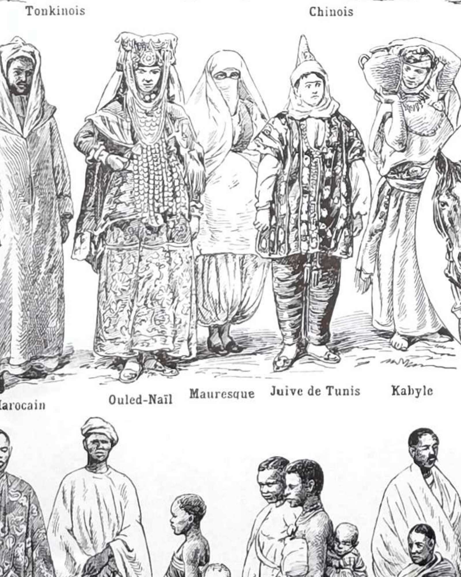 costumes traditionnels ii du gentilhomme en 1630 au costume de sport en 1938, et dans le monde, planche originale 1948