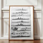 la flotte de cuirassés et de navires militaires emblématiques 1948