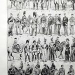 planche illustrée originale des tenues portées par les gendarmes