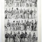 planche illustrée originale des tenues portées par les gendarmes