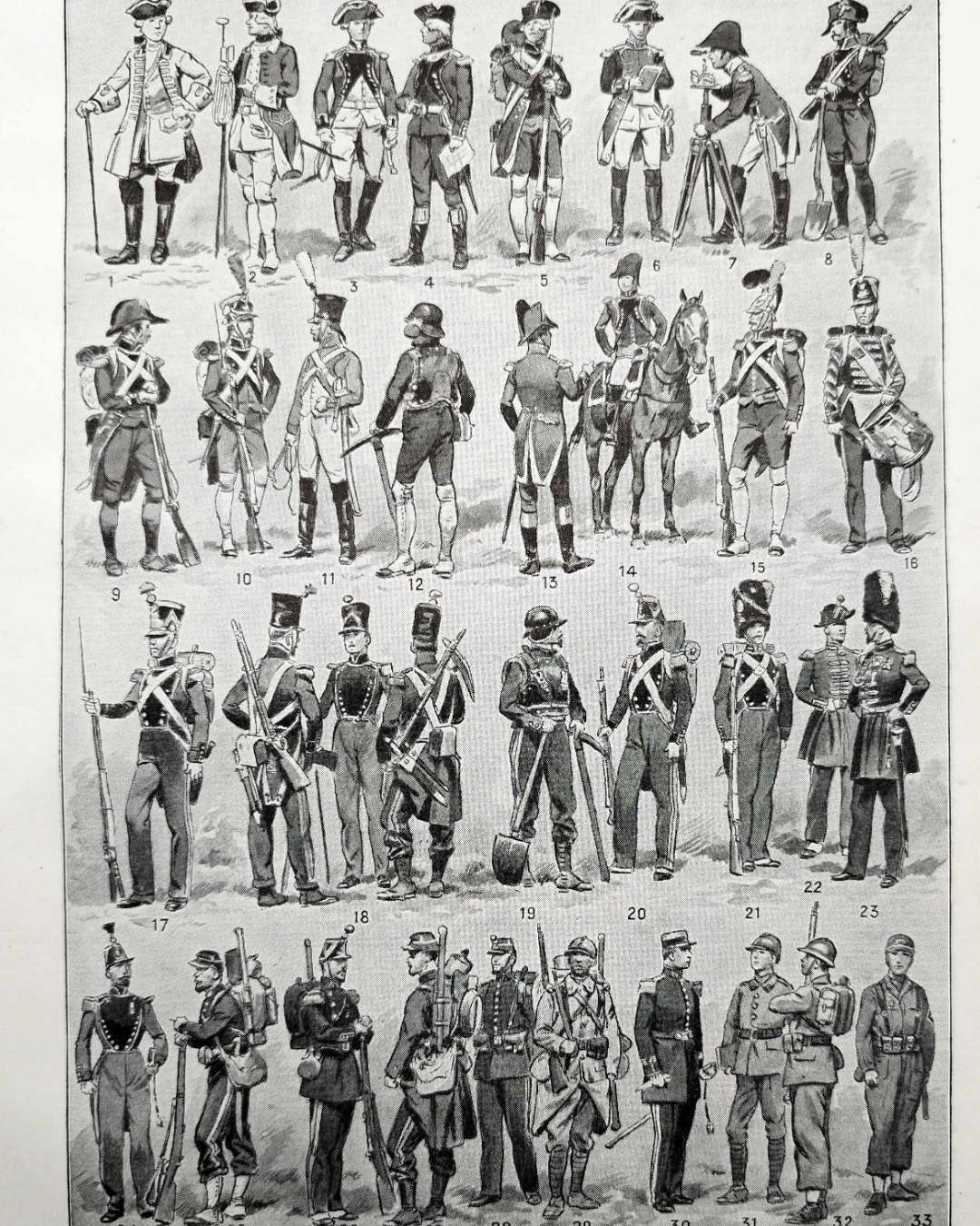 génie, uniforme et tenues, planche originale de 1948