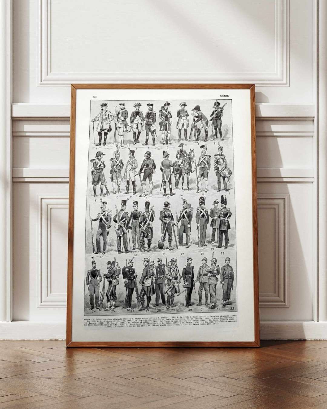 génie, uniforme et tenues, planche originale de 1948