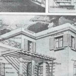 planche illustrée de 1949 sur l’architecture et la construction